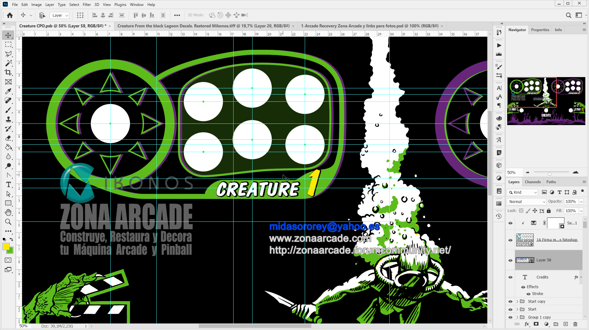 Creature-From-the-Black-Lagoon-Arcade-Cabinet-Control-Panel-Overlay-Designed-Mikonos3