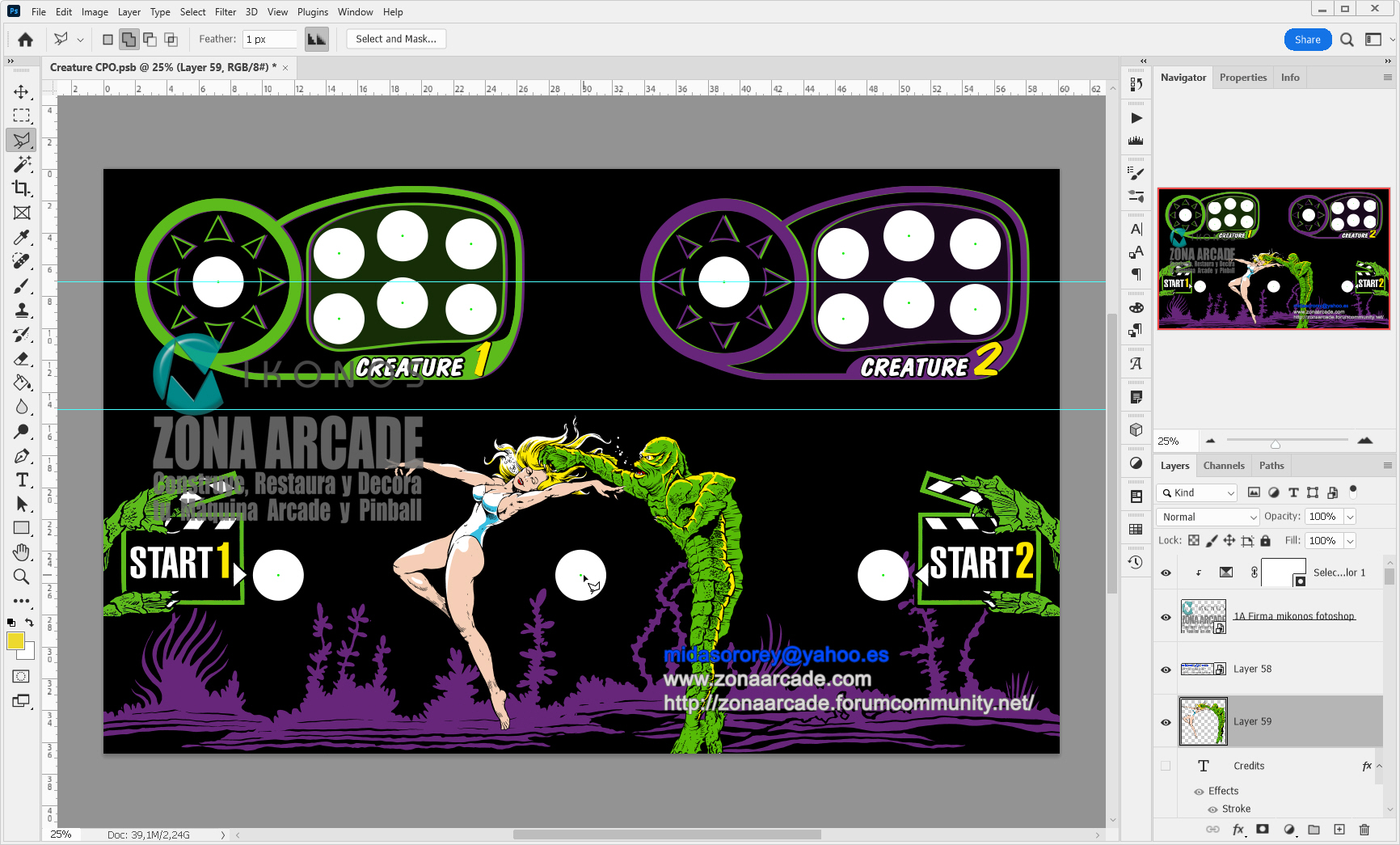 Creature-From-the-Black-Lagoon-Arcade-Cabinet-Control-Panel-Overlay-Designed-Mikonos5