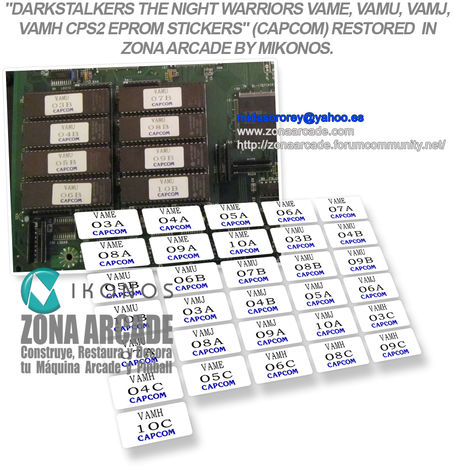 Darkstalkers-The-Night-Warriors-CPS2-Eprom Stickers-Restored-Mikonos1