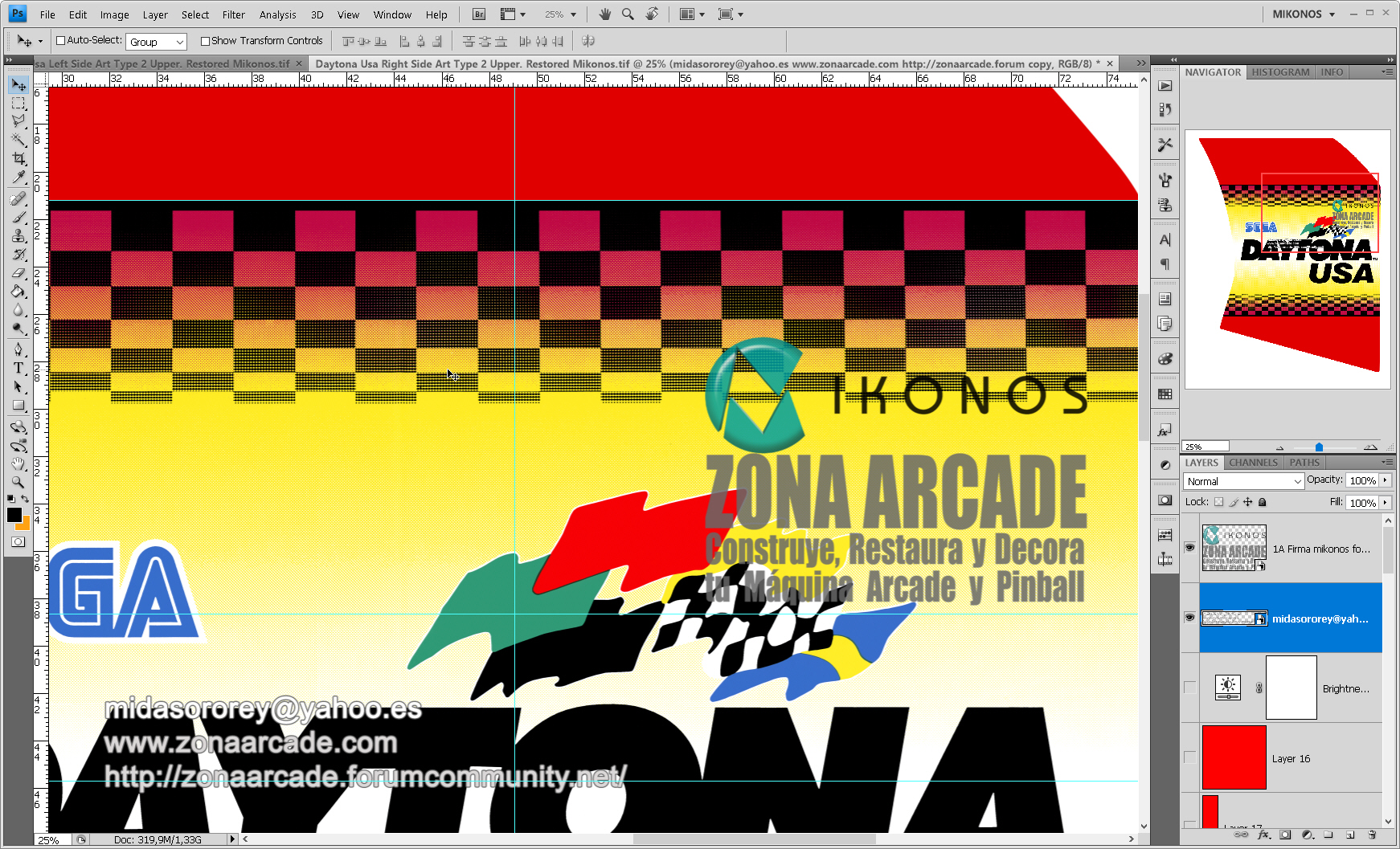 Laminated All Sizes Daytona Arcade Side Artwork Panel Stickers Graphics 