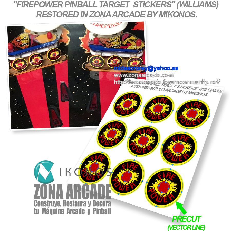 FirePower-Pinball-Target--Stickers-Restored-Mikonos1