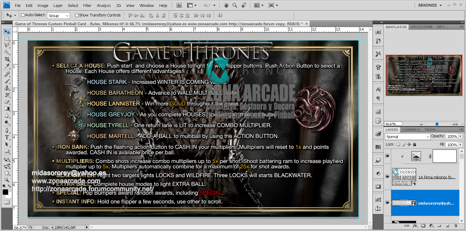 Game Of Thrones Custom Pinball Cards Stern Designed By Zona