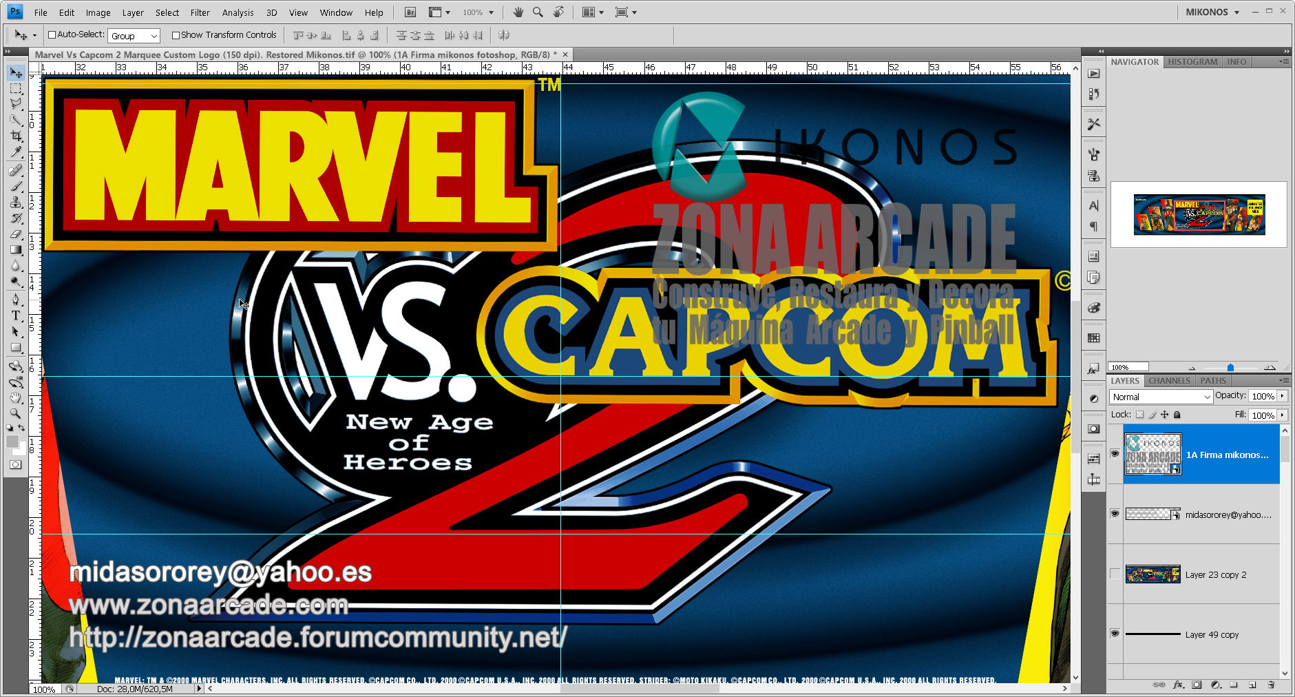 Marvel Vs Capcom 2 Marquee - Original arcade artwork Logo