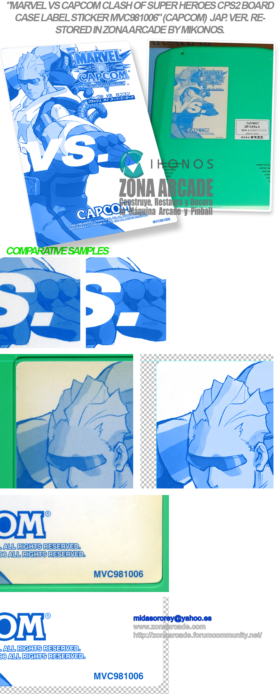 Marvel-Vs-Capcom-CLash-Of-Super-Heroes-CPS2-Board-Case-Label-Sticker-MVC981006-Restored-Mikonos1
