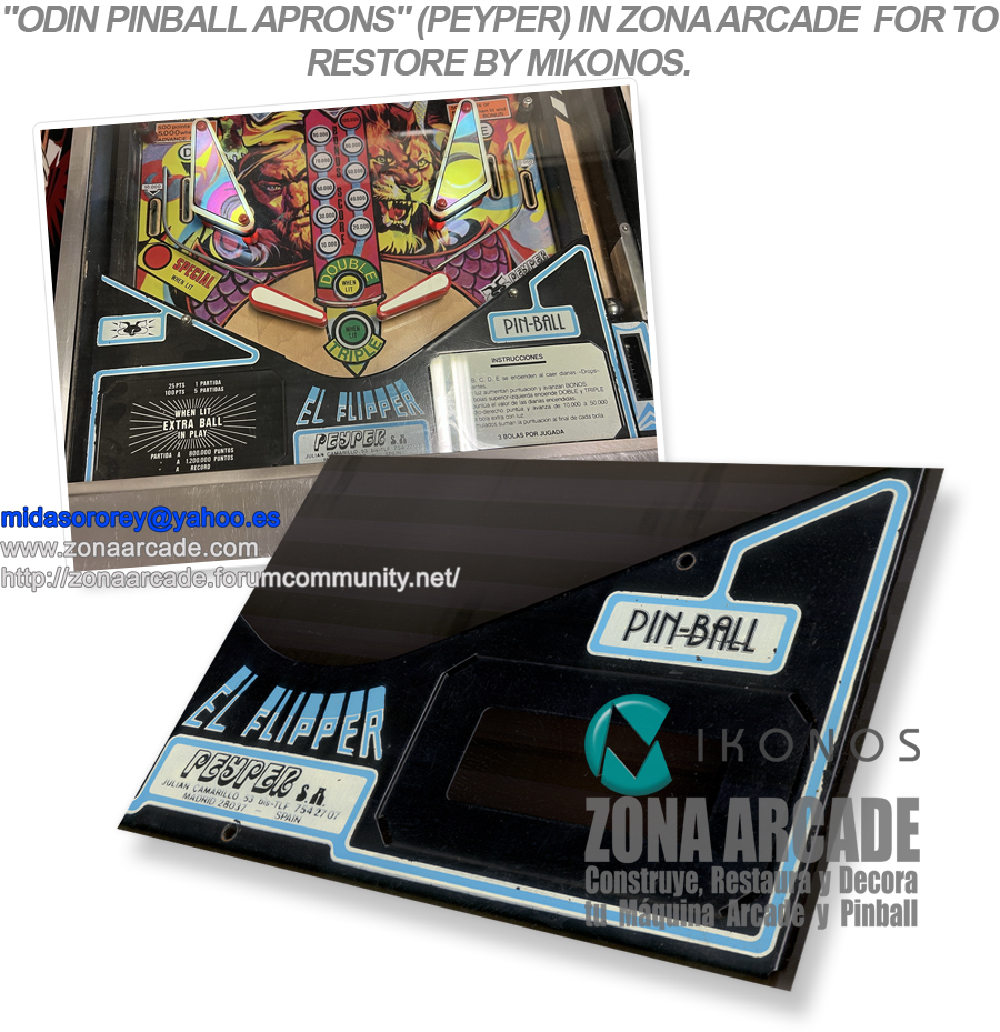 "ODIN PINBALL APRONS" (PEYPER) artworks in Zona Arcade