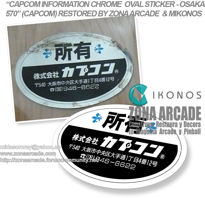 Osaka 570 Capcom Information Sticker. Mikonos