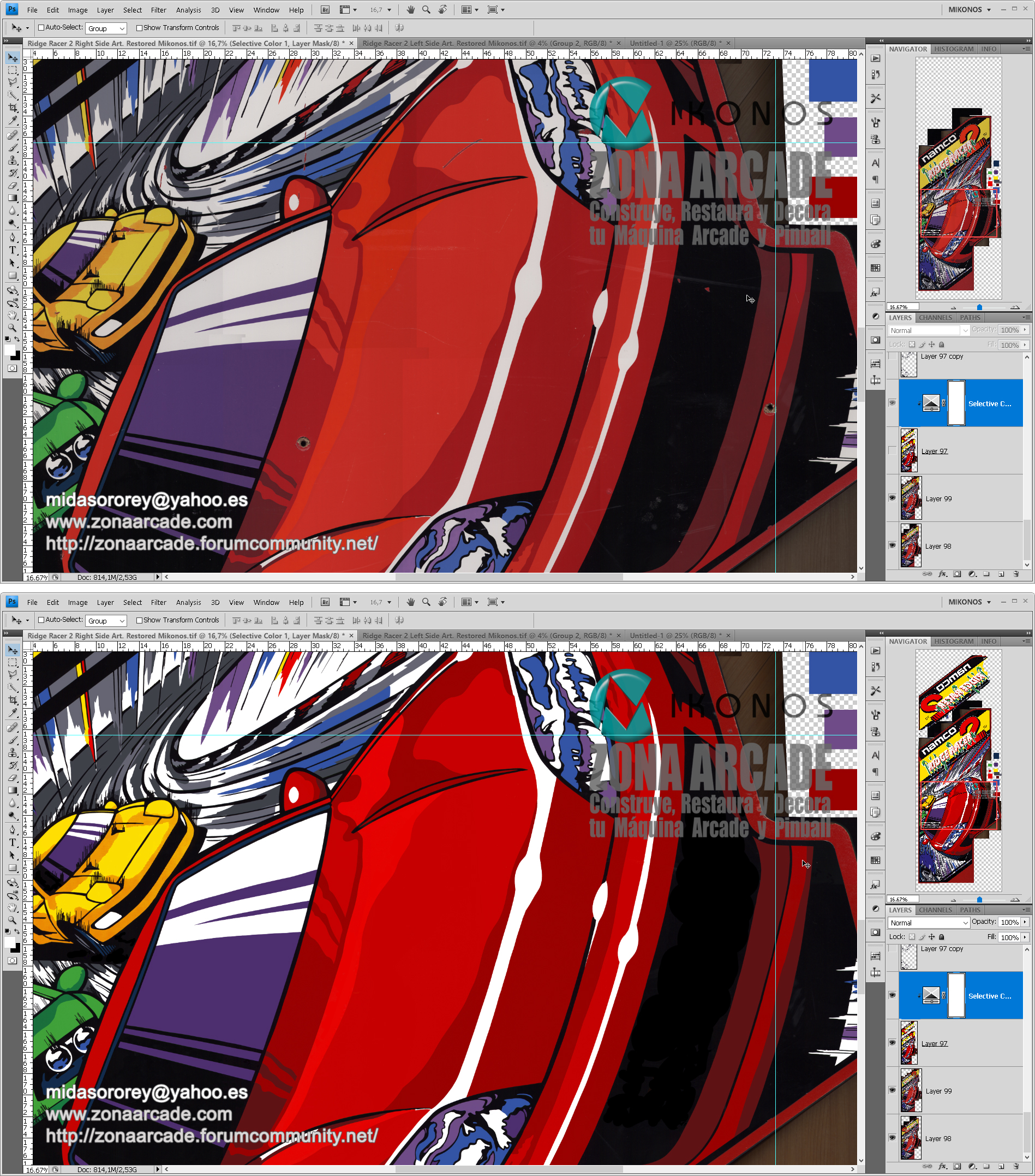 Ridge Racer 2 Left Side Art. In restoration Mikonos3
