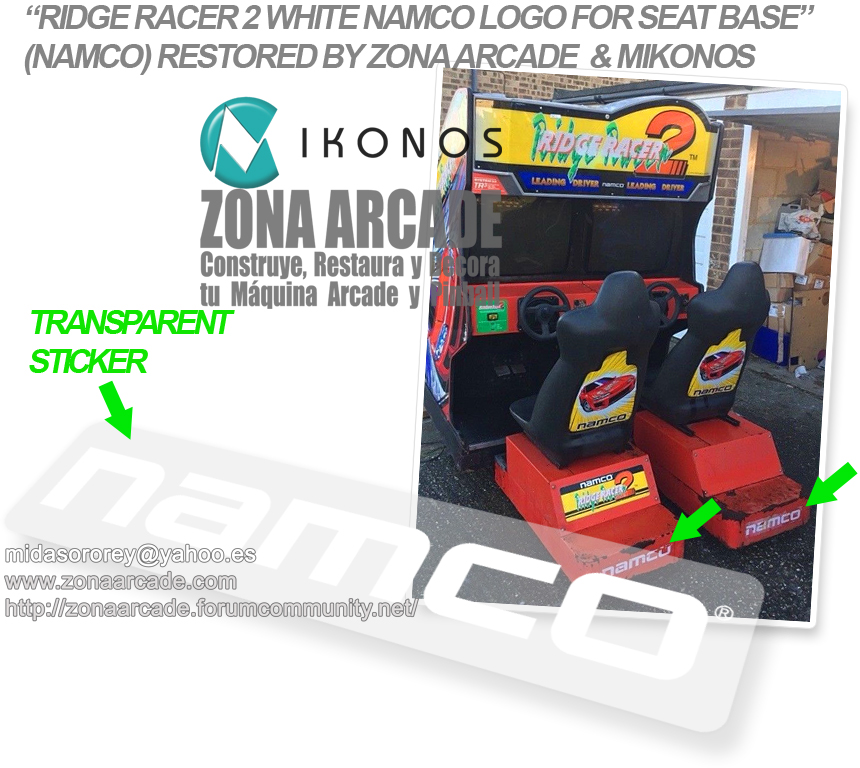 Ridge Racer 2 White Namco Logo Base. Restored Mikonos1