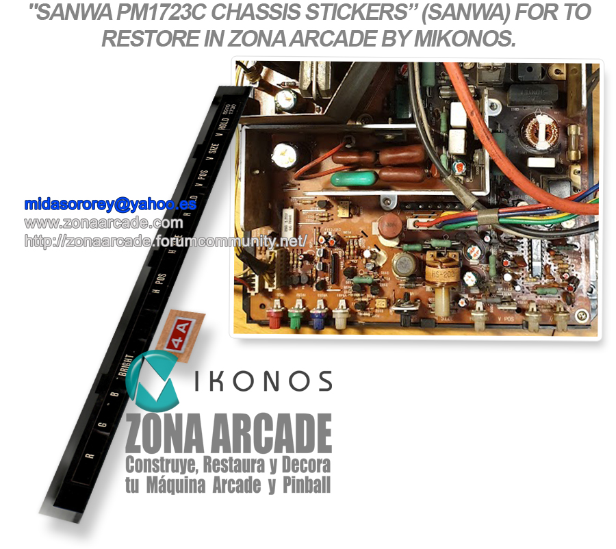 Sanwa-PM1723C-Chassis-Stickers-In-Restoration-Mikonos1