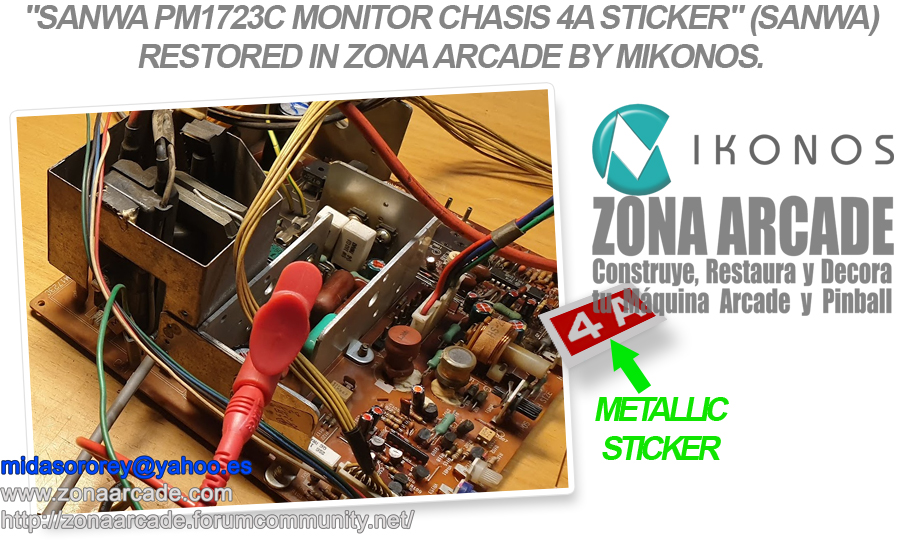 Sanwa-PM1723C-Monitor-Chasis-4A-Sticker-Restored-Mikonos1