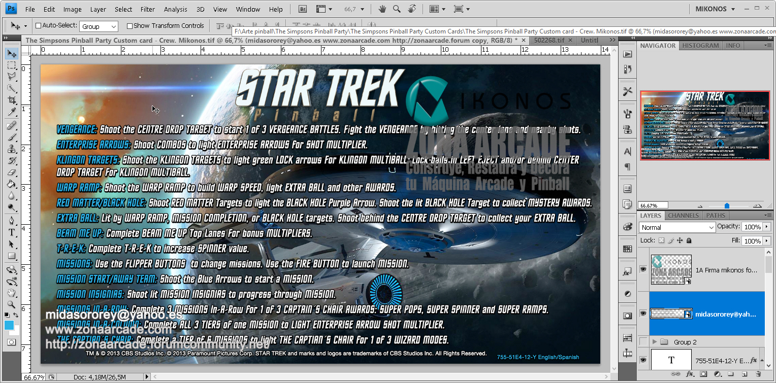 Star Trek Custom card - Rules. Mikonos