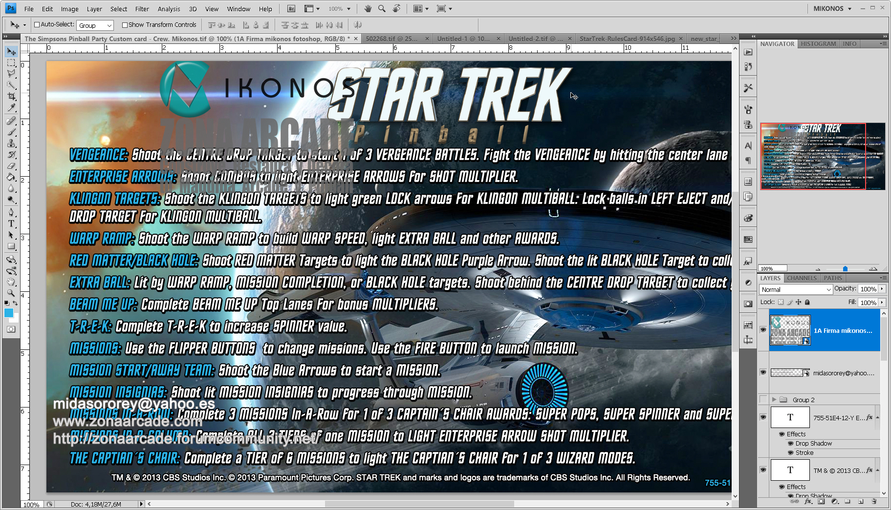 Star Trek Custom card - Rules. Mikonos2