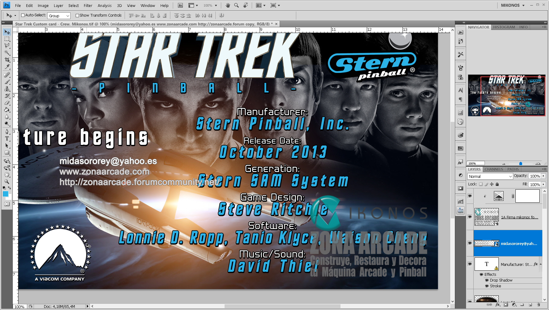 Star Trek Custom card - Crew. Mikonos2
