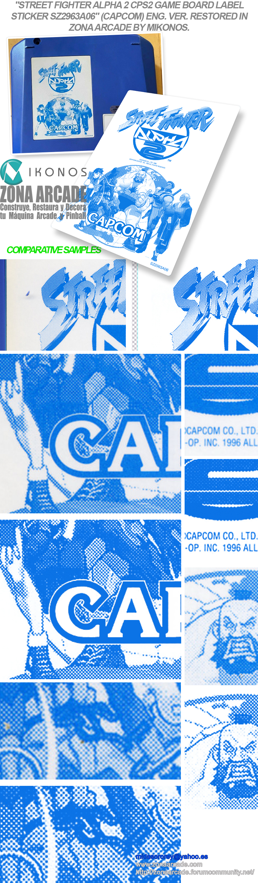 Street-Fighter-Alpha-2-CPS2-Game-Board-Label-Sticker-SZ2963A06-Restored-Mikonos1