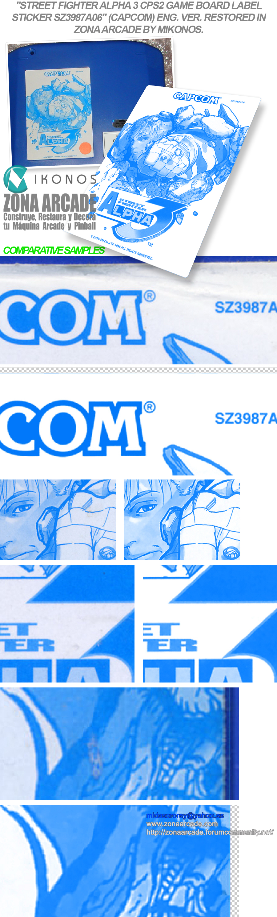 Street-Fighter-Alpha-3-CPS2-Game-Board-Label-Sticker-SZ3987A06-Restored-Mikonos1