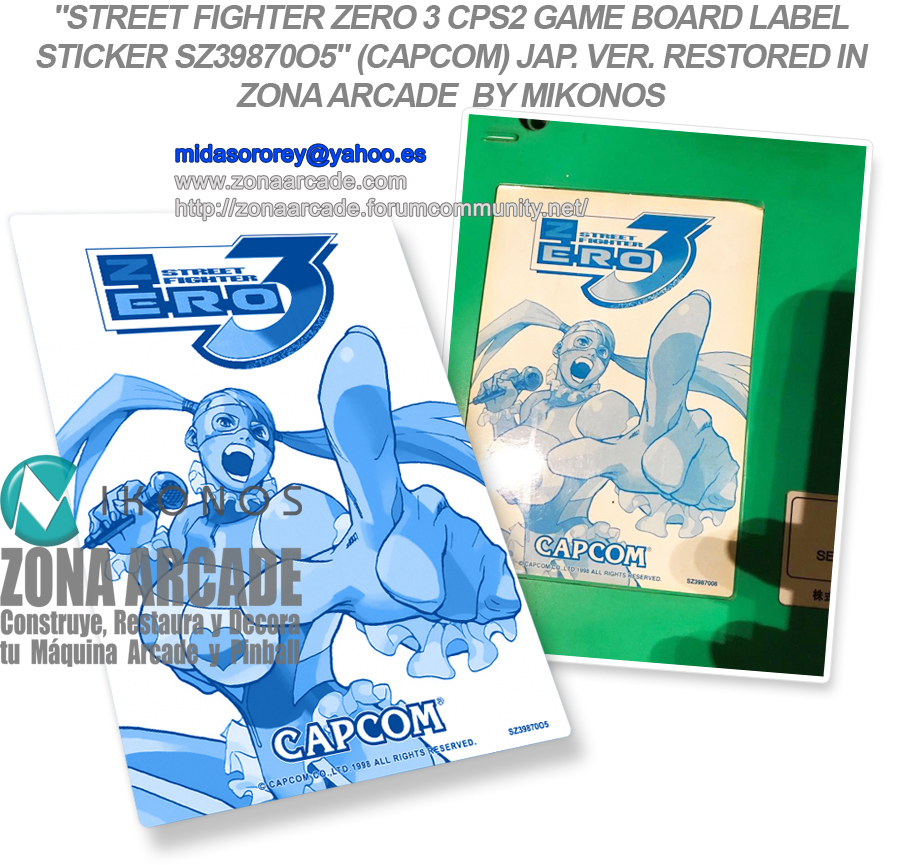 Street-Fighter-Zero-3-CPS2-Game-Board-Label-Sticker-SZ39870O5-Restored-Mikonos1
