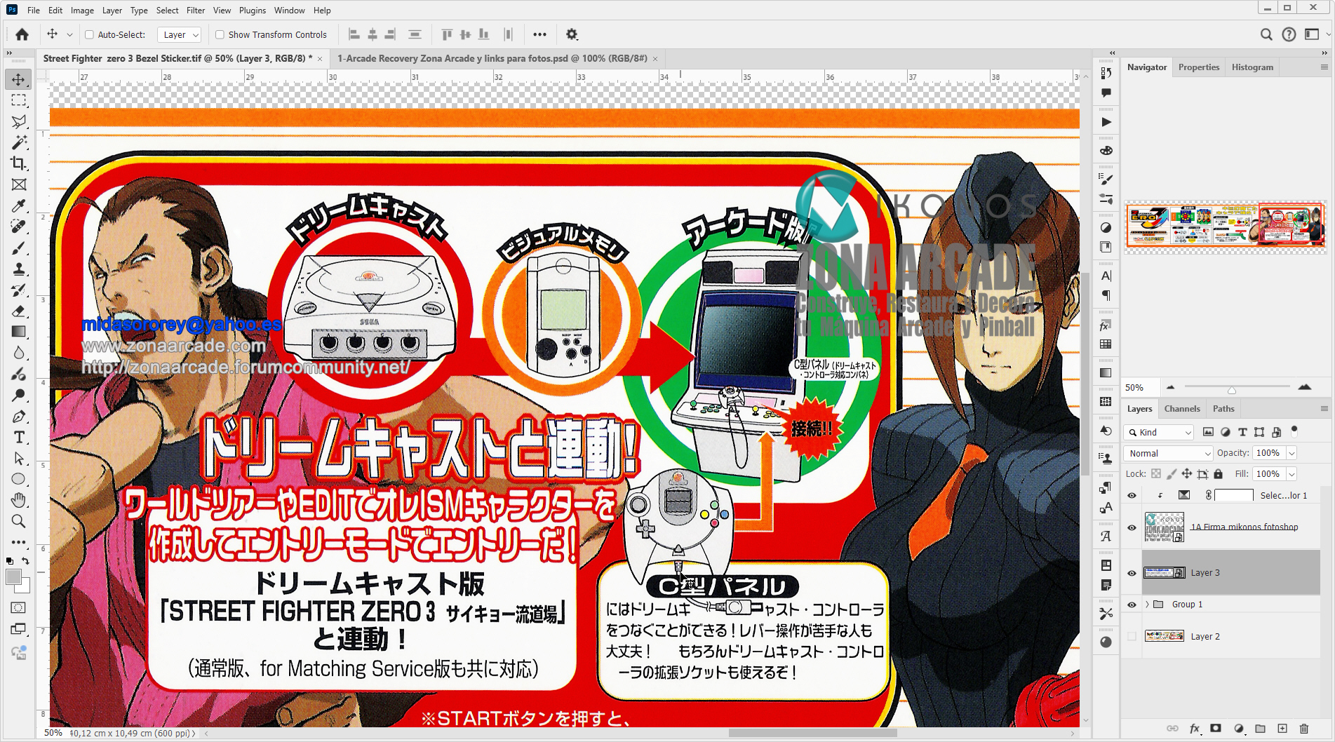 Street-Fighter-Zero-3-Instruction-Bezel-Sticker-422-0853-Restored-Mikonos3