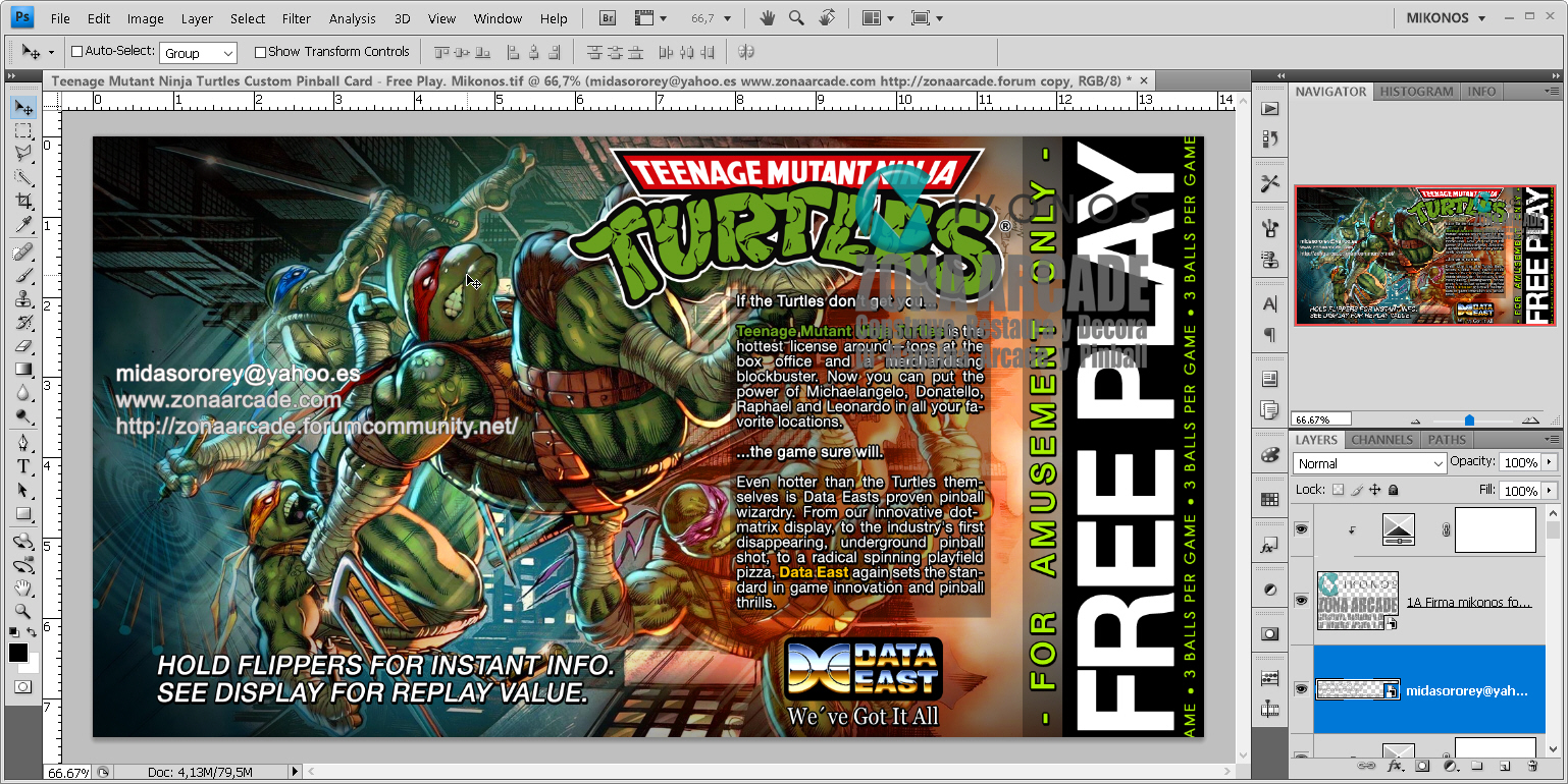 Teenage Mutant Ninja Turtles Pinball Card Customized - Free Play. Mikonos1