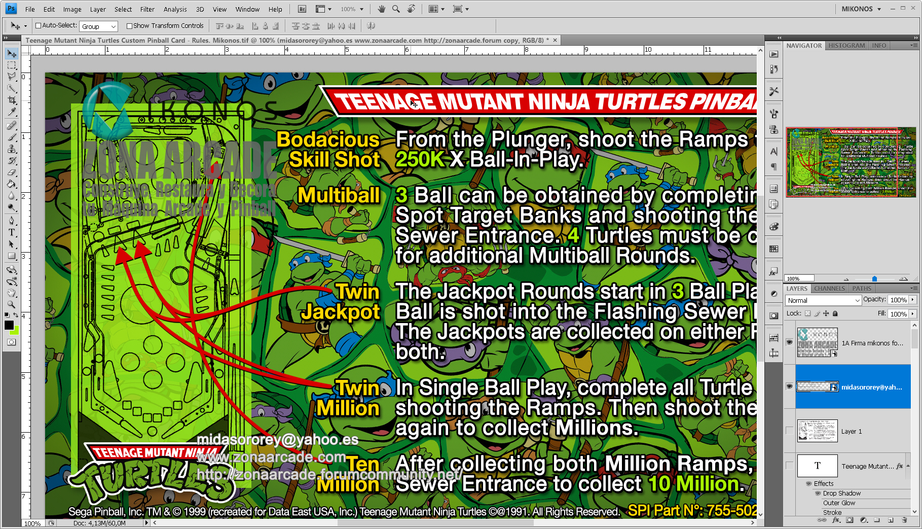 Teenage Mutant Ninja Turtles Pinball Card Customized - Rules. Mikonos2