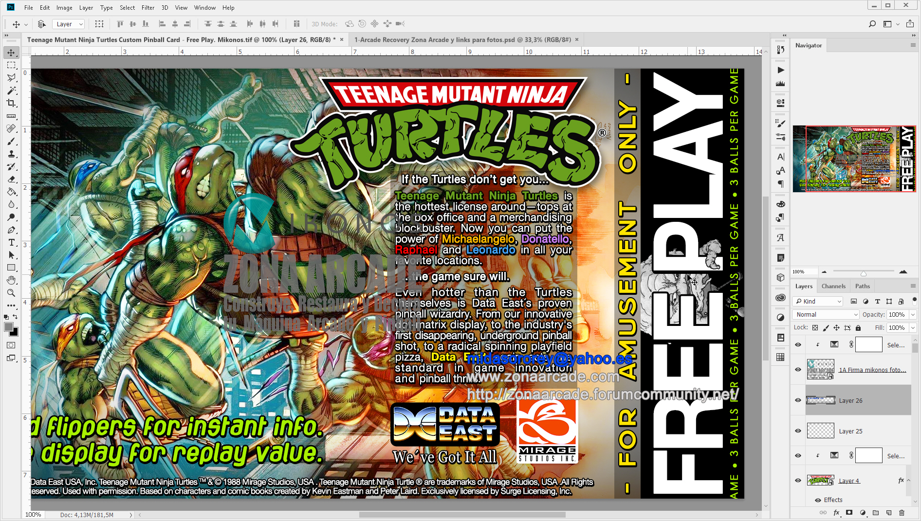 Teenage-Mutant-Ninja-Turtles-Pinball-Card-Customized-Free-Play2-Mikonos2