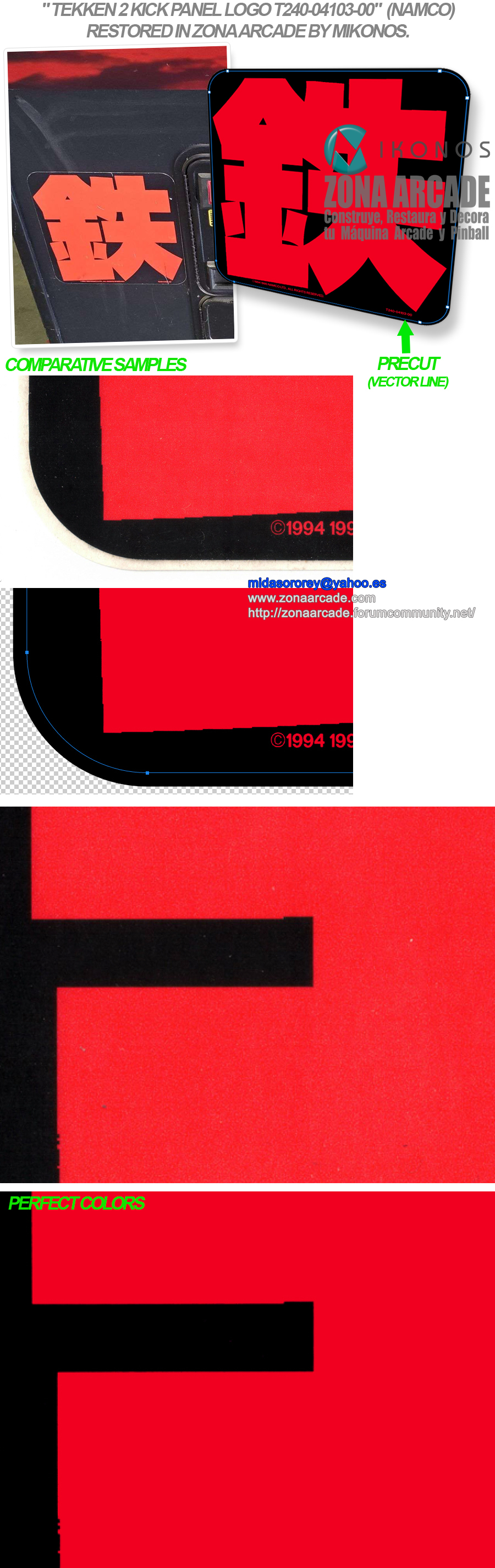 Tekken-2-Kick-Panel Logo-Decal-T240-04103-00-Restored-Mikonos1