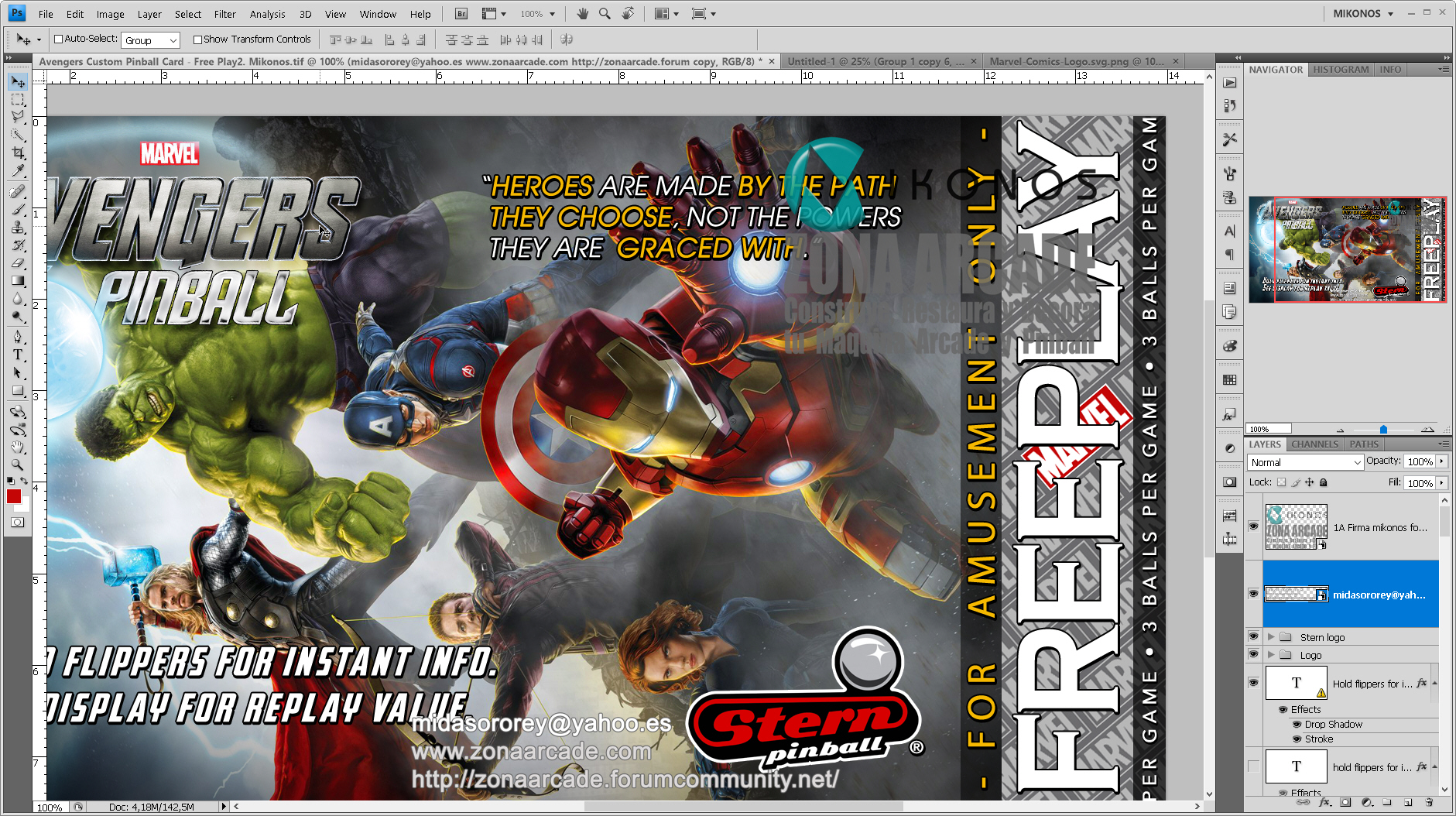 The Avengers Custom Pinball Card - Free Play.%20Mikonos2