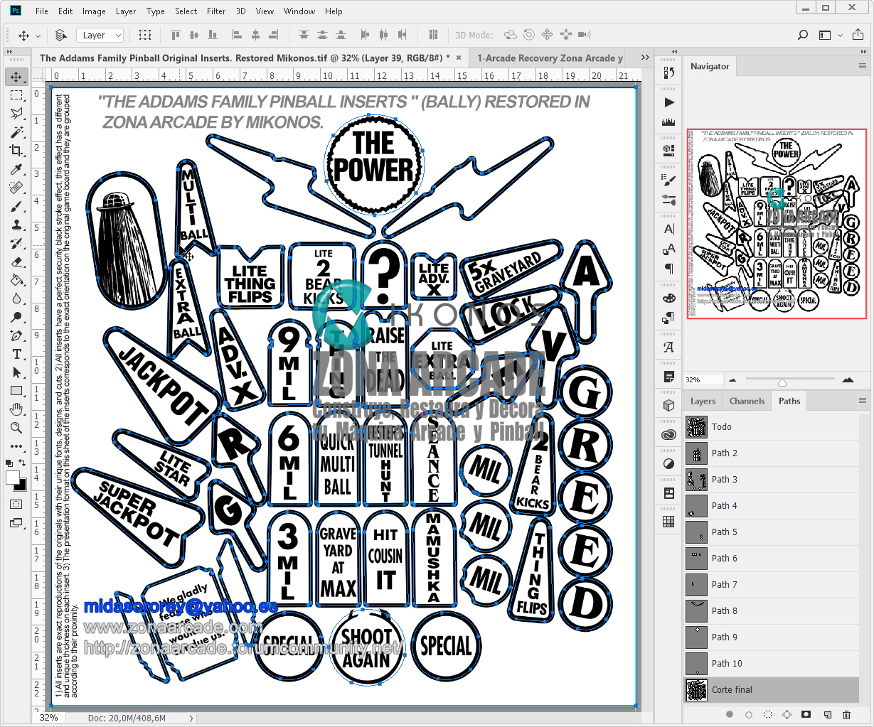 "THE ADDAMS FAMILY PINBALL INSERTS" (BALLY) restoration. My Rebellion