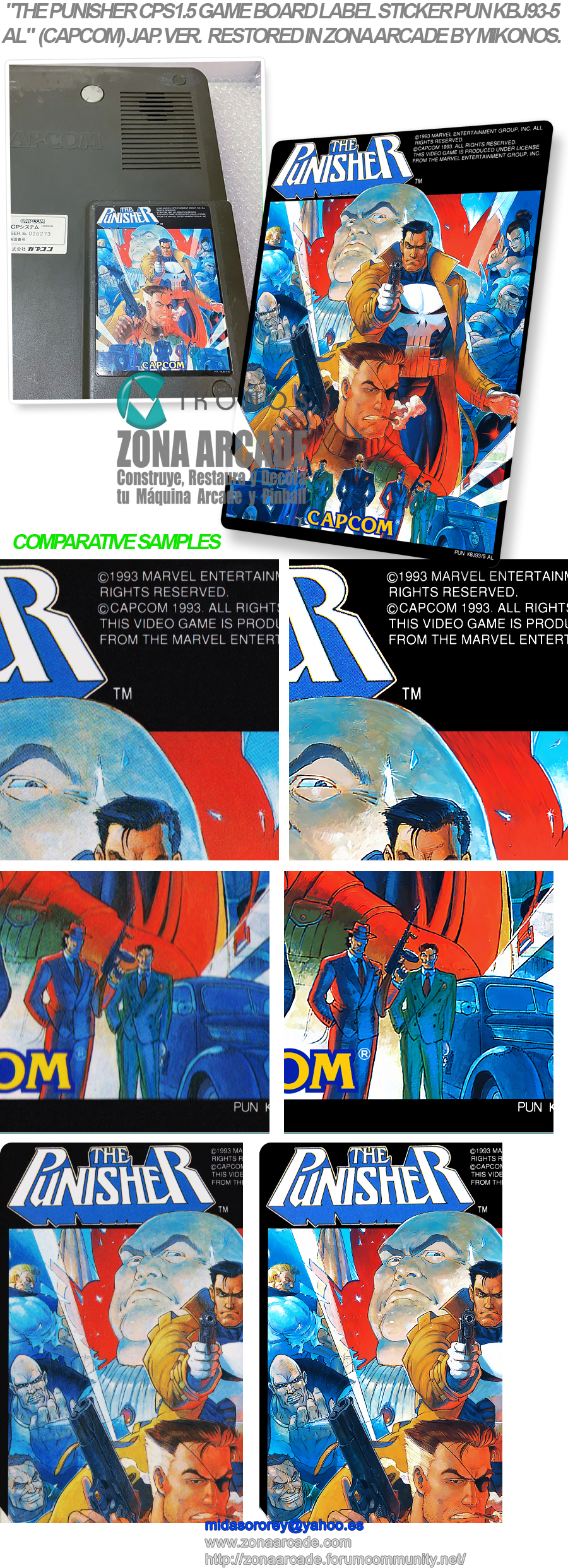 The-Punisher-CPS1.5-Game-Board-Label-Jap-Sticker-PUN-KBJ93-5-AL-Restored-Mikonos1