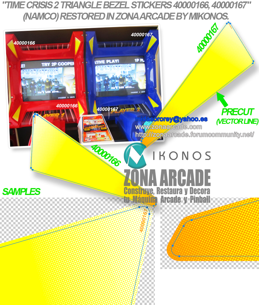 Time-Crisis-2-triangle-Bezel-Stickers-40000166-40000167-Restored-Mikonos1