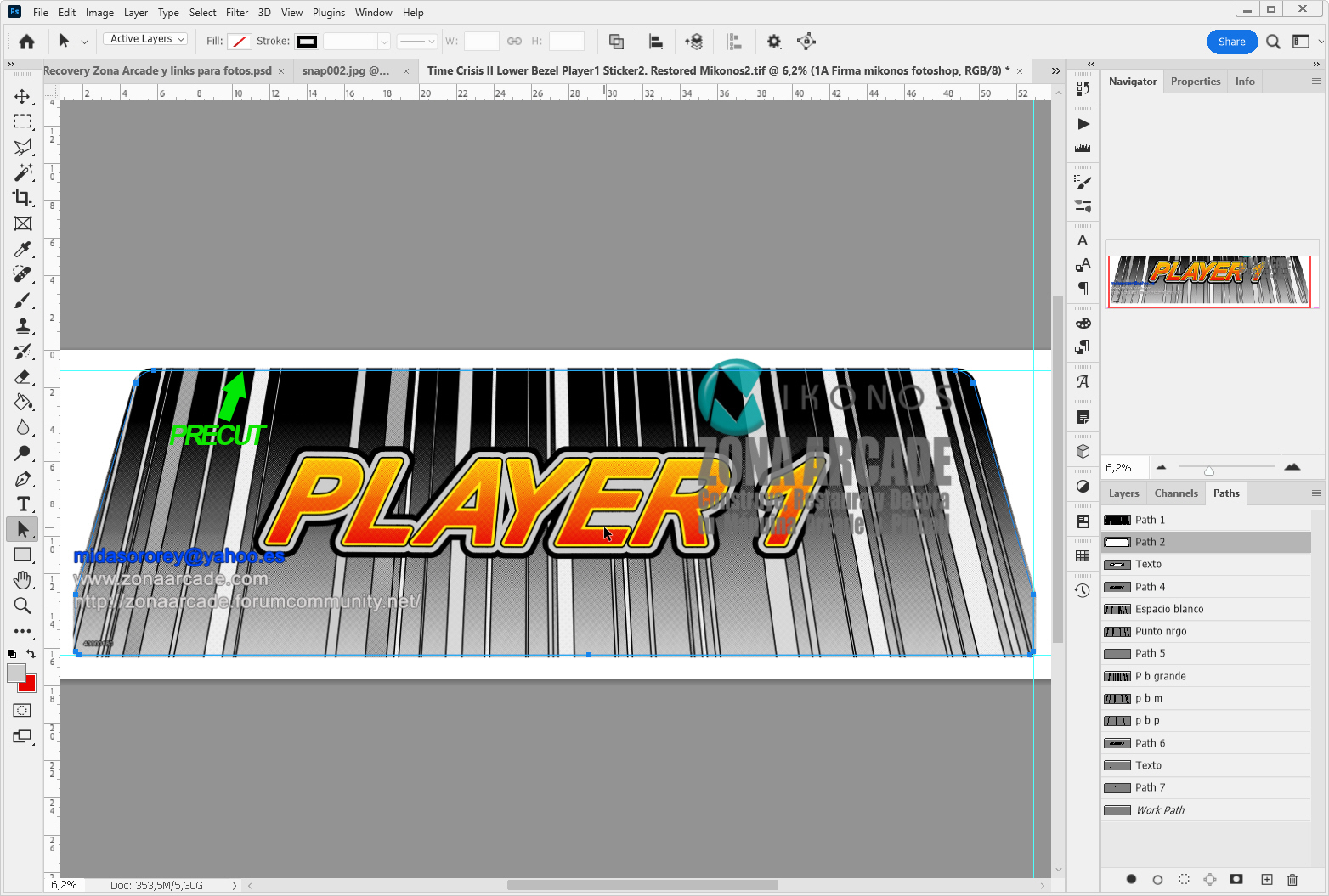 Time-Crisis-II-Bezel-Player-Sticker-40000180-Restored-Mikonos2