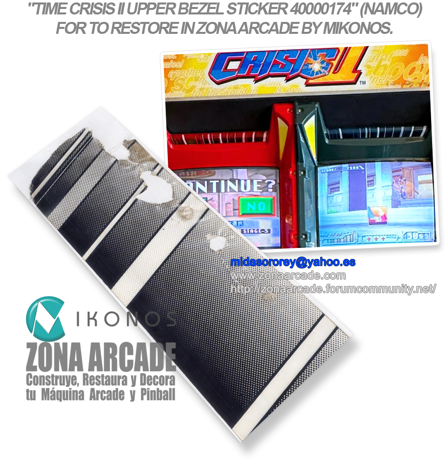 Time-Crisis-II-Upper-Bezel-Sticker-40000174-In-Restoration-Mikonos1