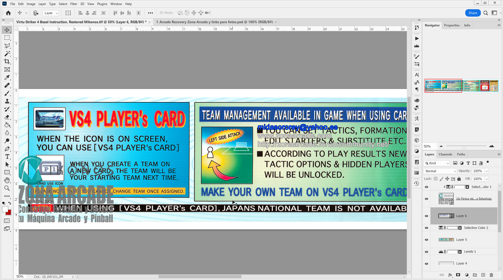 Virtua-Striker-4-Bezel-Instruction-Sticker-422-0931-01UK-Restored-Mikonos2