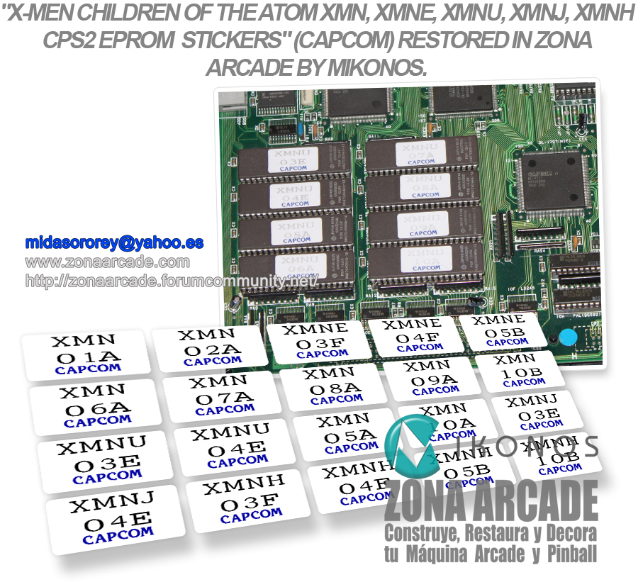 X-Men-Children-Of-The-Atom-CPS2-Eprom-Stickers-Restored-Mikonos1