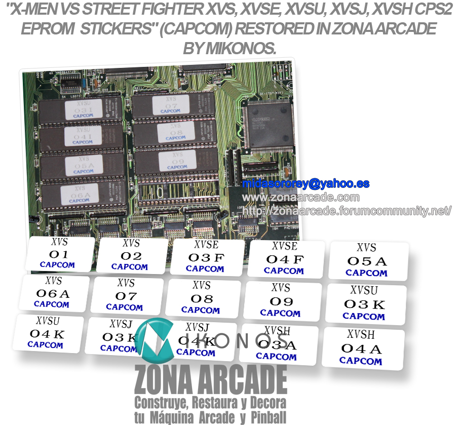 X-Men-Vs-Street Fighter-CPS2-Eprom-Stickers-Restored-Mikonos